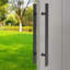 Poignée de porte à double face en acier inoxydable, paire de poignées de porte de grange coulissantes à pousser, poignée de porte en forme de H commerciale (23,43 x 1,6 x 5,91 po)-115342016