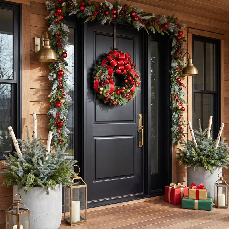 Faux Evergreen 32'' Holiday Wreath