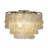 Aslak Tiered Antique Bronze Capiz Flush Mount Ceiling Light with Shell Accents-1613347185
