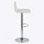 Tabouret de bar réglable en métal chromé et similicuir blanc - ensemble de 2-927696322