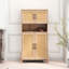 Armoire tissée Mid-Century à 4 portes avec tablettes réglables pour le rangement. Quatre catégories de conception, tablettes de rangement flexibles. Idéaux essentiels pour la salle à manger et le fouillis de salon. Structure