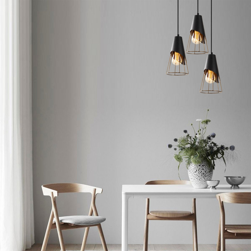 Luminaire suspendu conique à 3 lumières Philo