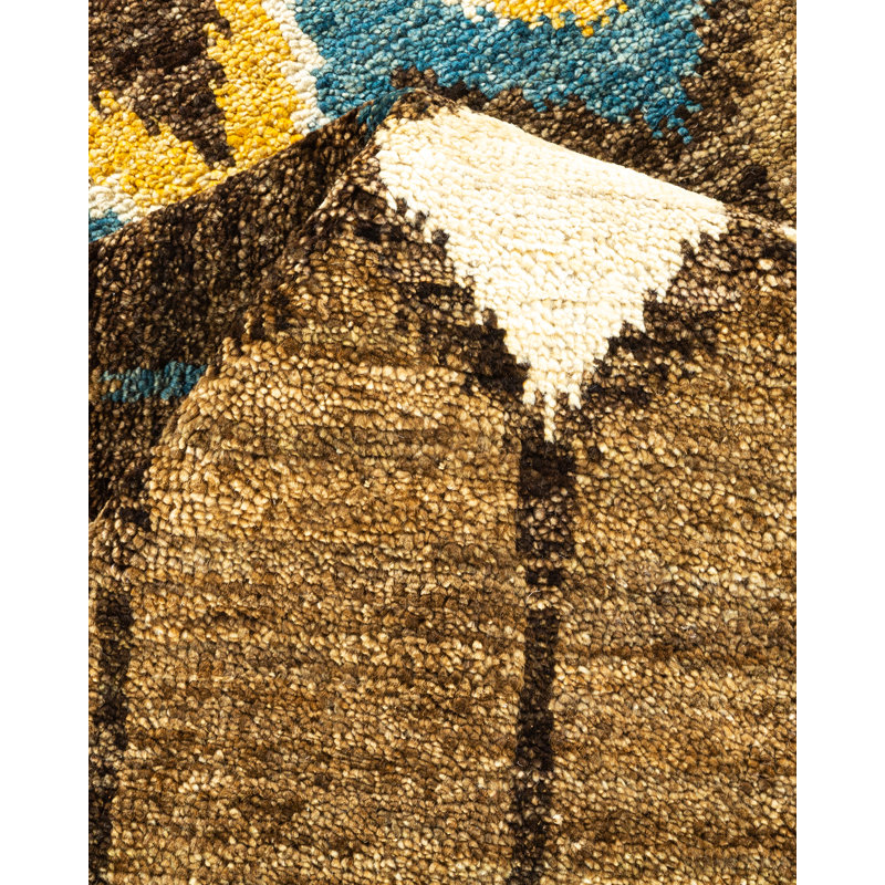 Contemporary One-of-a-Kind 6' 0" X 9' 1" Hand Knotted Area Rug
