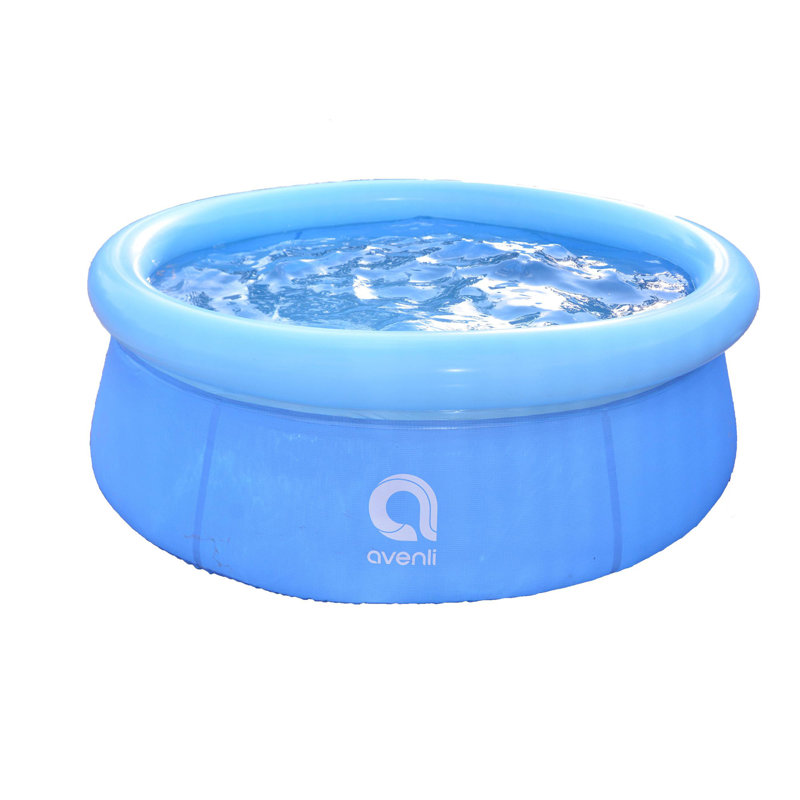 Plastic Round Inflatable Pool H x W x 13.7795'' L, 1.16' W x 14.4" H