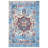 GLN Traditional Collection - Machine Washable Area Rug, Non Slip, Low Pile Chenille Living Room, Bedroom, Kitchen Rug (Blue)-71053314