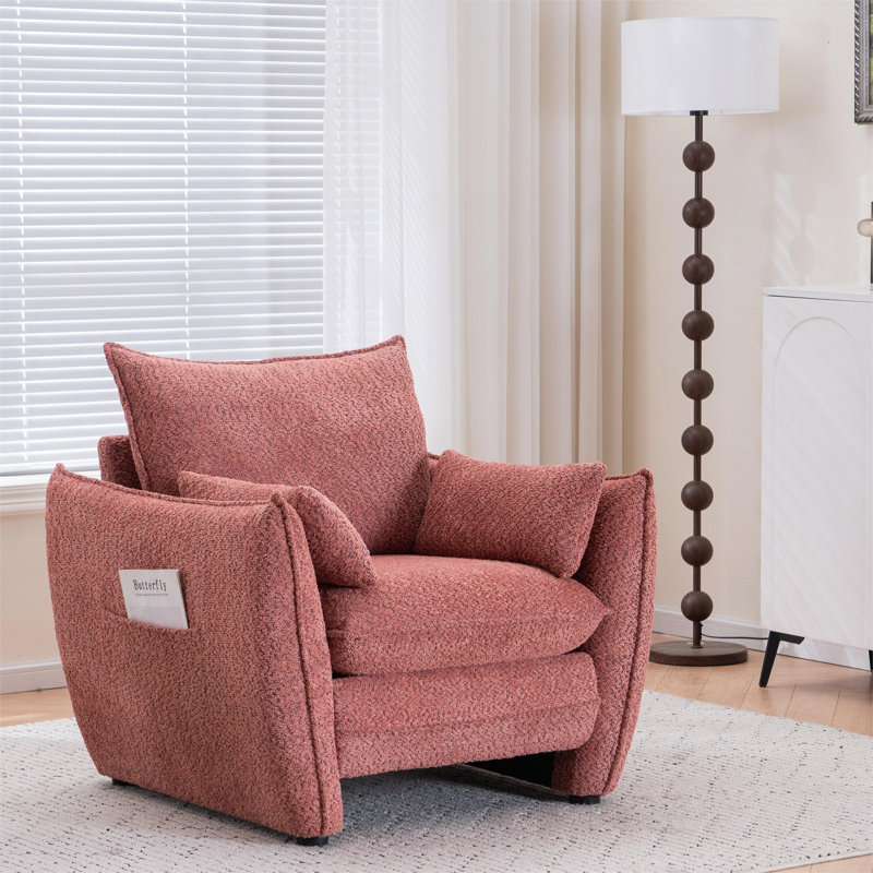 Fauteuil à angles vifs - Convient à une variété de cas de figure. Il s'agit d'un siège unique élégant pour les espaces modernes. Rouge