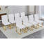 Ensemble de 8 chaises robustes avec coussins épais et structure en fer pour la maison ou le bureau.-125536994-125536996