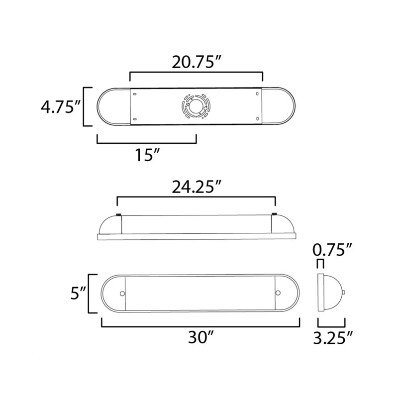 Pierson Aluminum Wall Light, 18.75" H x 6.75" W x 7.75" D