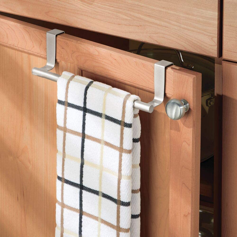 Porte-serviettes 9 po en acier inoxydable pour porte-armoire à fixation universelle