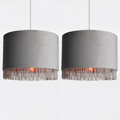 23cm H Fabric Drum Pendant Shade