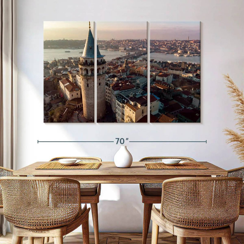 Paysage urbain Turquie, H 42 po x l 65 po