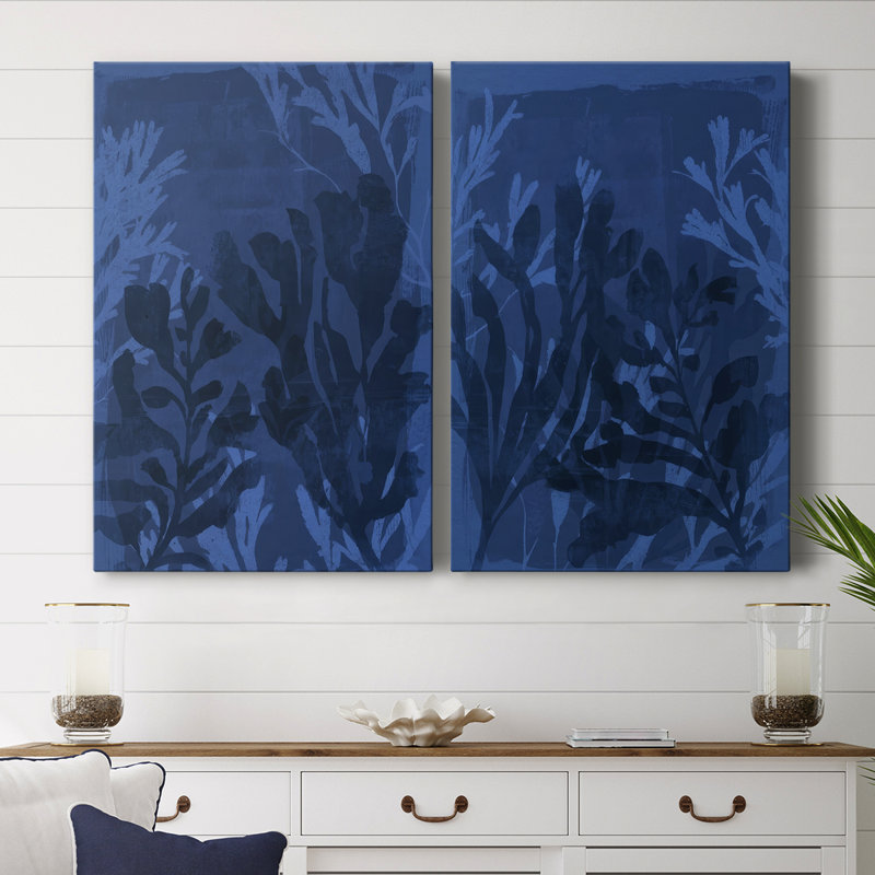 Toile tendue Sapphire Sea Bloom I-Premium Gallery - prête à être accrochée, H 12 po x l 8 po
