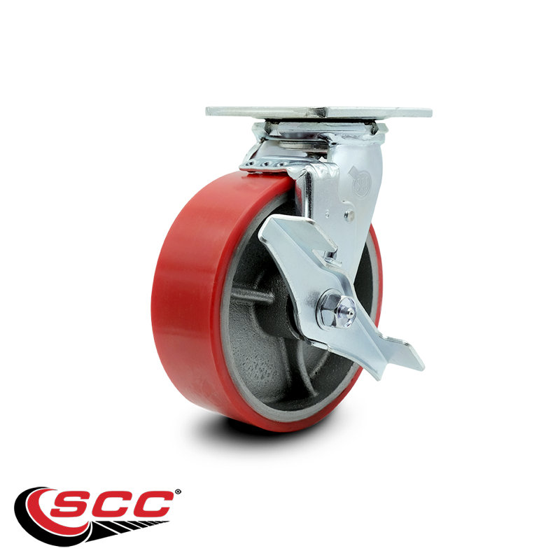 Polyurethane and Cast Iron Caster