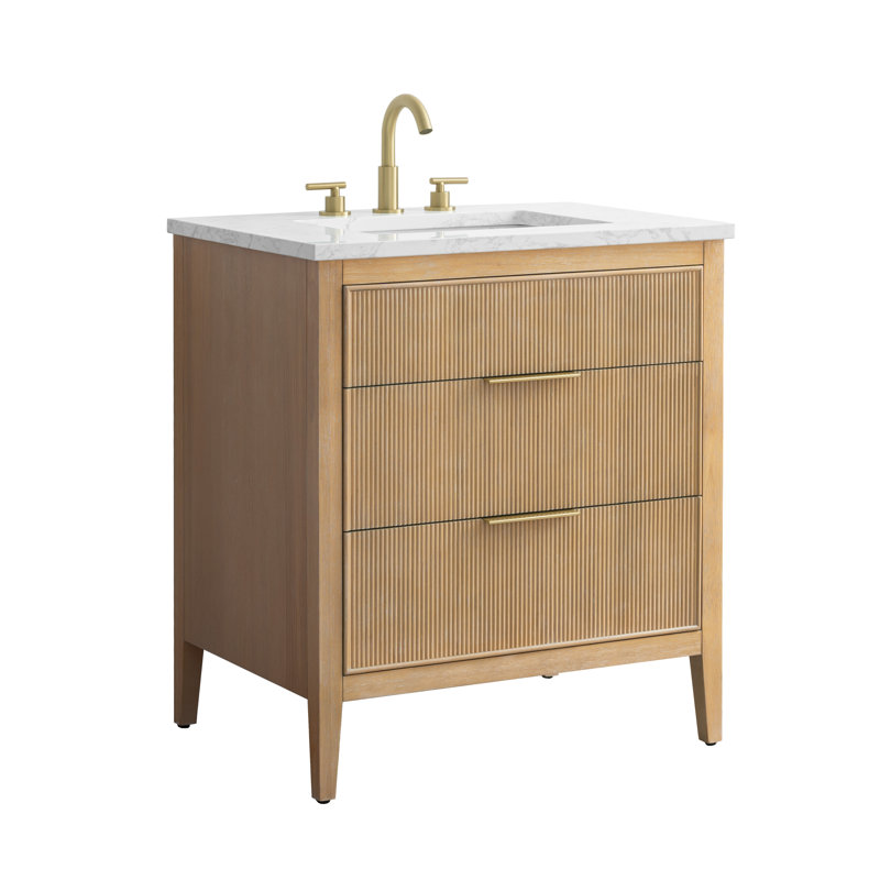 Emma 30" W Single Vanity, Classic Oak