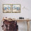 «Nautical Blue Crabs Beach», ensemble de 2 toiles flottantes encadrées par Kim Allen
