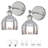 Battery Operated Tulip Wall Sconce Set Of 2 With Remote & Bulb, Dimmable Wireless Rechargeable Wall Lights (3 Color Temp & 12 Rgb) For Bedroom Living Room Hallway-123247236-123247241