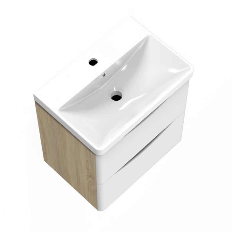 Rashiyah 495mm Single Bathroom Vanity with Drop In Resin Basin