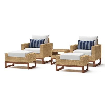 Tullio 2 - Person Patio Conversation Sets with Sunbrella® Cushions
