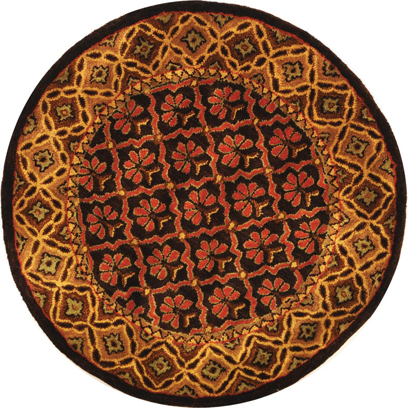 Tosca Classic Hand Tufted Wool Oriental Rug, Round 3'6"