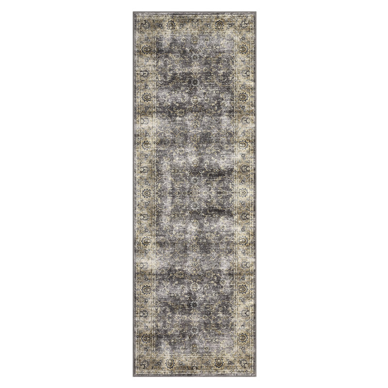 Ludvigs Washable Oriental Rug, Tapis de couloir 2 pi x 6 pi