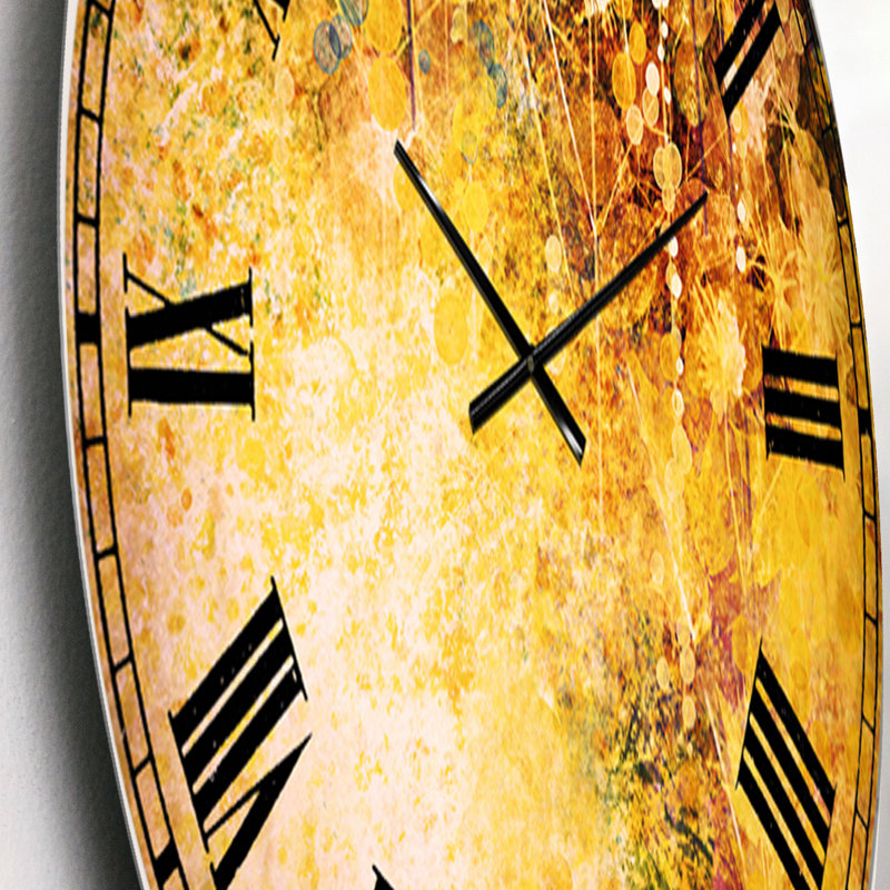 Fleurs blanches et feuilles de couleur douce - Horloge murale traditionnelle, Petit