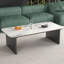 Table basse rectangulaire en bois massif fritté noir-2101303291