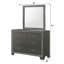 Commode contemporaine 1 pièce avec rangement de chevet 6 tiroirs gris foncé