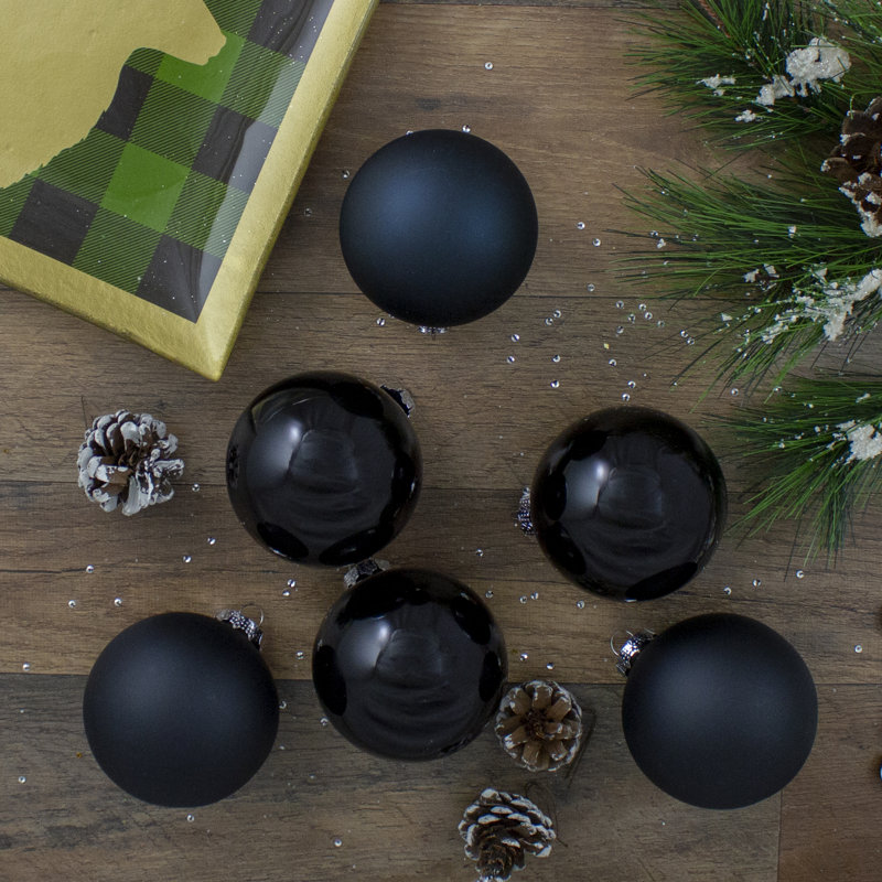 Ornement de Noël boule de verre, Noir