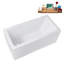Baignoire autoportante 59 po avec plateau interne 59 po Streamline-101413270
