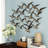 Metal Flying Flock Of Bird Gold Wall Decor