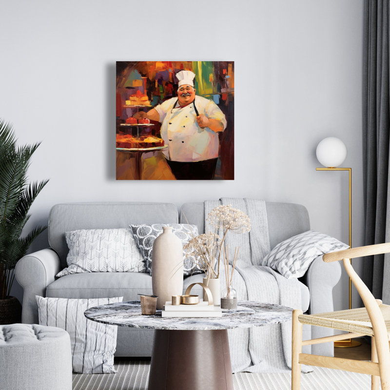 Toile blanche Jolly Chef | Art de la cuisine pour la maison