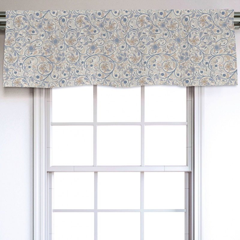 Sateen Paisley Ruffled Window Valance