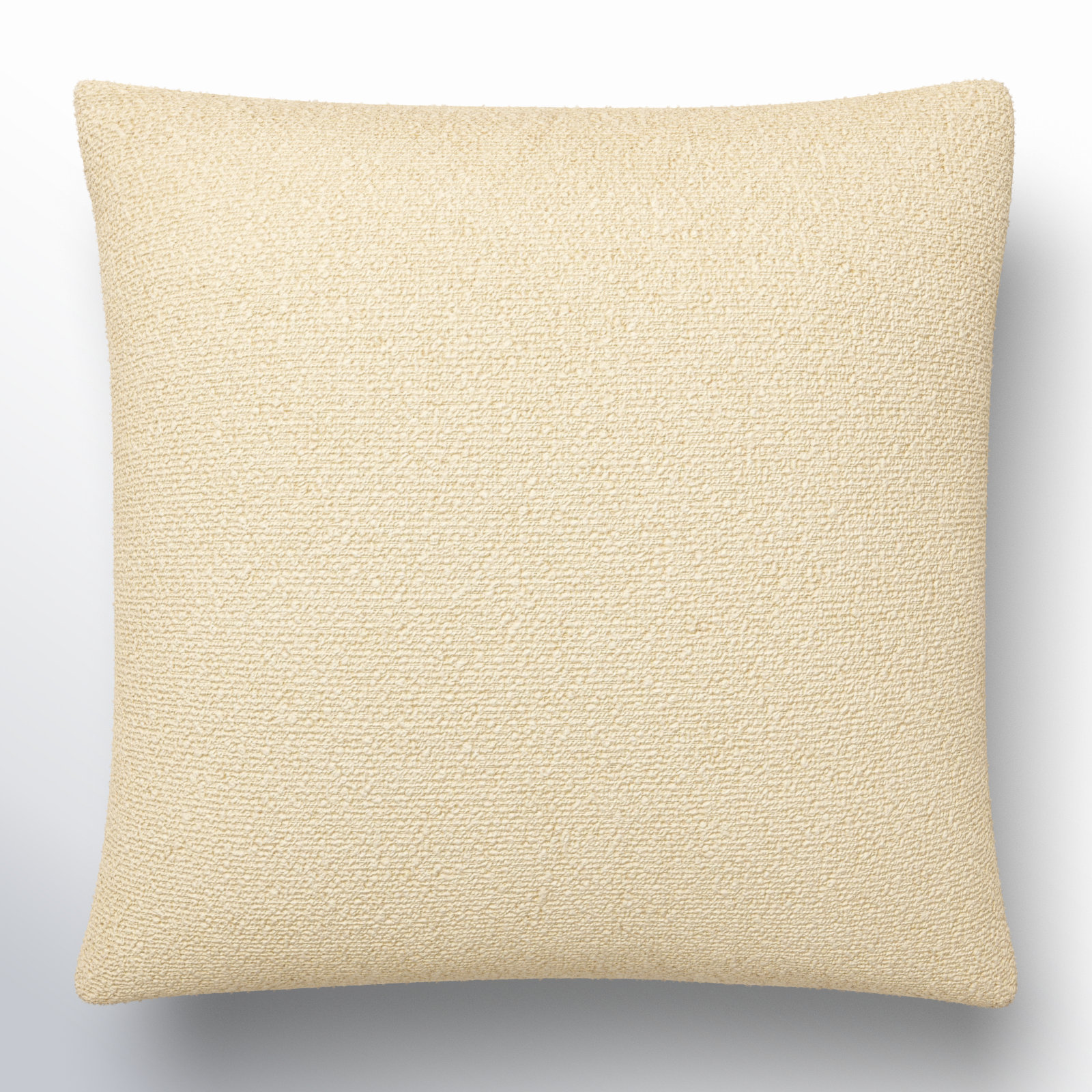 Amalfi Boucle Throw Pillow, Polyester/Polyfill, 20" x 20", Cream