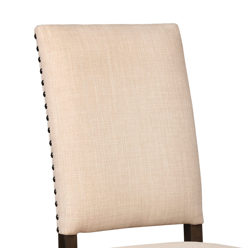 Chaise d'appoint en bois massif, Beige