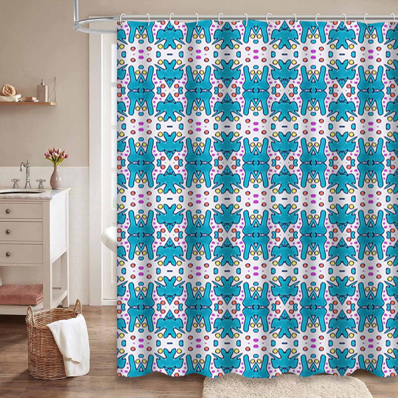 Rideau de douche transparent transparent, rideaux de douche pour la salle de bain avec 12 crochets, 72" L x 78" W