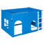 Lit mezzanine double pour enfant avec lumière DEL chaude, bleu Klein