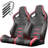 2PC Universal Bucket Racing Seats Red Stitch Red PVC Leather Reclinable Carbon Look Leather Red With Adjustor Slider(Not Including Seat Bracket ) 1 Box Of 2 Pieces-123796471