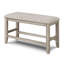 Mobilier de salle à manger 6 pièces - Chic avec paresseux en marbre, sièges rembourrés brun clair / beige, table en faux bois à hauteur de comptoir en bois, base solide