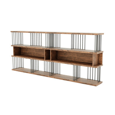Bibliothèque à 4 niveaux avec tablettes ouvertes 94,48 po x 40,16 po Modern