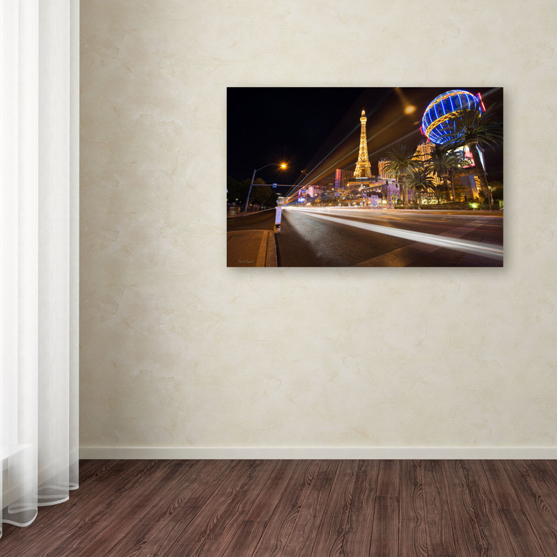David Ayash Nighttime Las Vegas Blvd. Canvas Art 16" x 24"