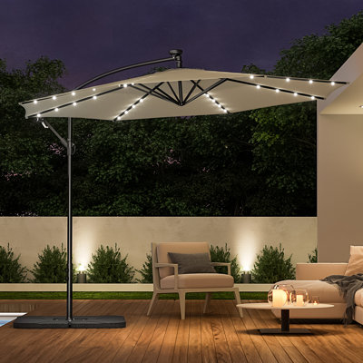 Arlo 3m Cantilever Parasol with LED Light
