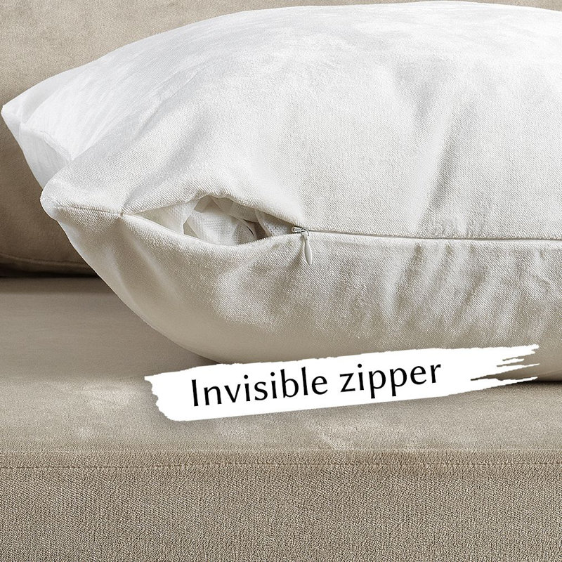Matte Velvet Cushion Cover - 1 Pc, 30cm x 30cm, White