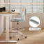 Chaise de bureau à domicile avec accoudoirs relevables et repose-pieds réglables, idéale pour étudier (gris).-456156421