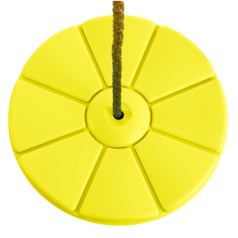 Machrus Swingan Cool Disc Swing With Adjustable Rope - Fully Assembled, Yellow