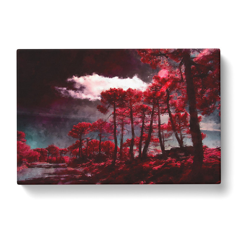 Plum Forest - Wrapped Canvas Painting, 50cm H x 76cm W x 3cm D