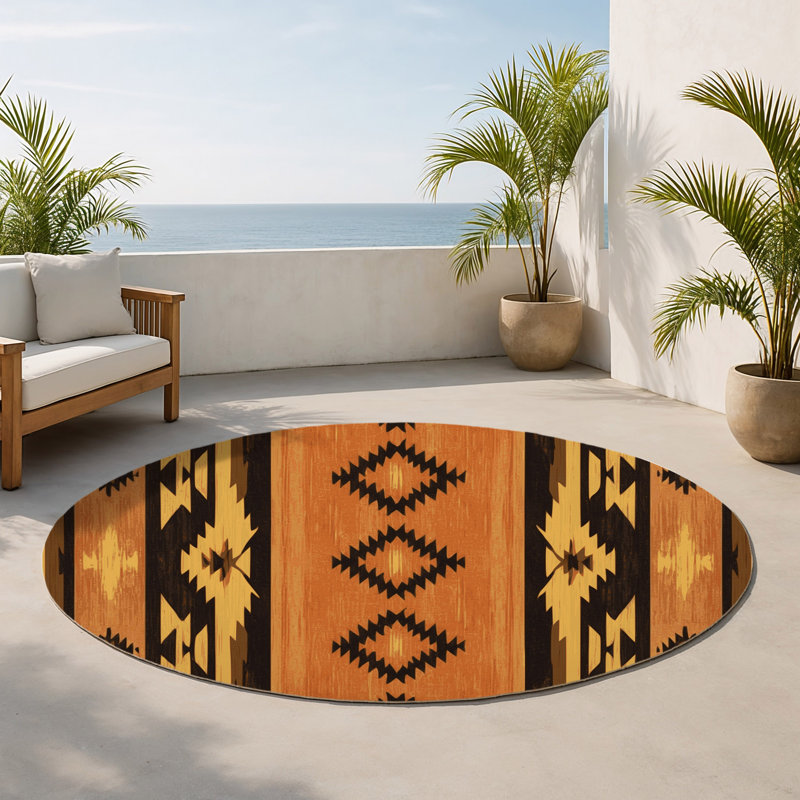 Tapis intérieur et extérieur Nomad’S Trail, Rond 5 pi