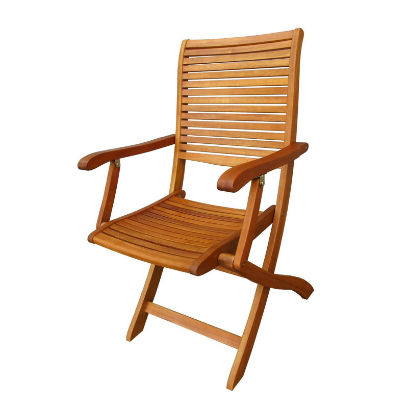 Colville Solid Wood Patio Folding Chair Folding Chair
