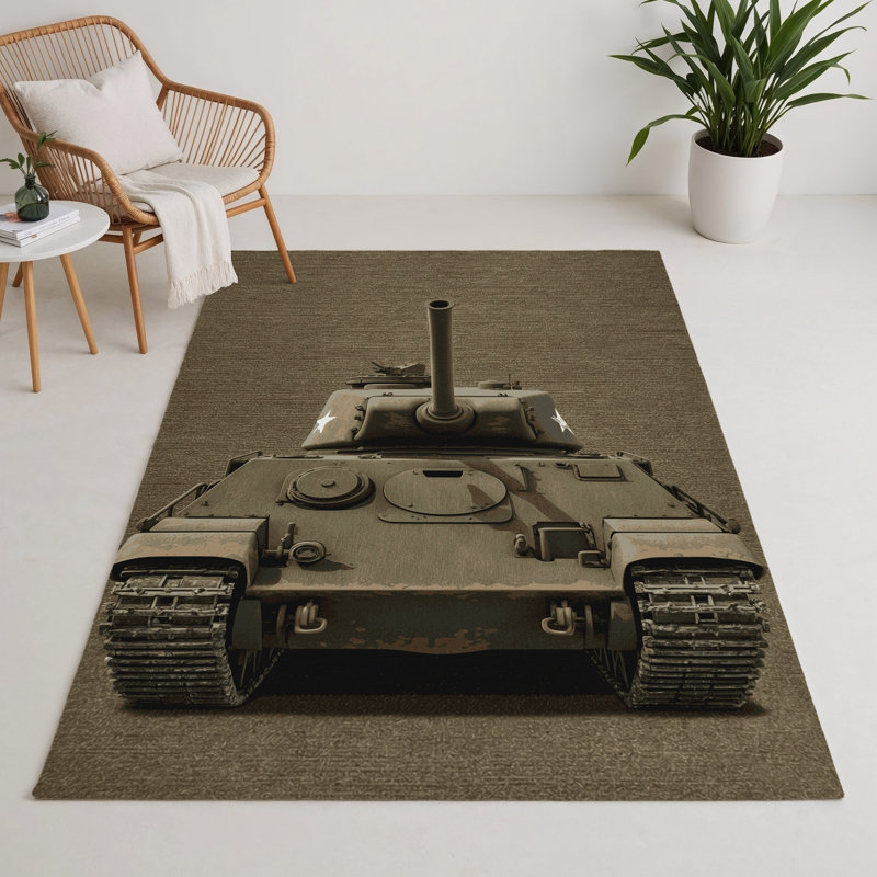 Tapis intérieur et extérieur brun Transport, Rectangulaire 3 pi x 5 pi