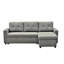 Canapé-lit modulaire convertible en forme de L convertible, meubles d'appoint élégants, canapé-lit escamotable pour petits espaces et salons, gris
