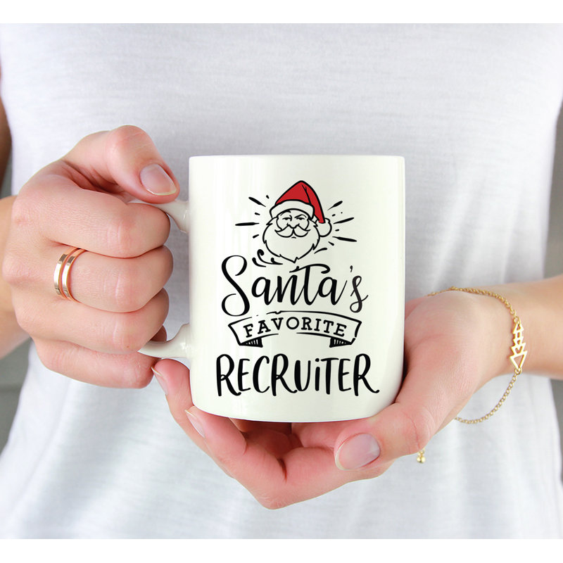 Grande tasse à café Tuileries, « Santa's Favorite Recruiter »